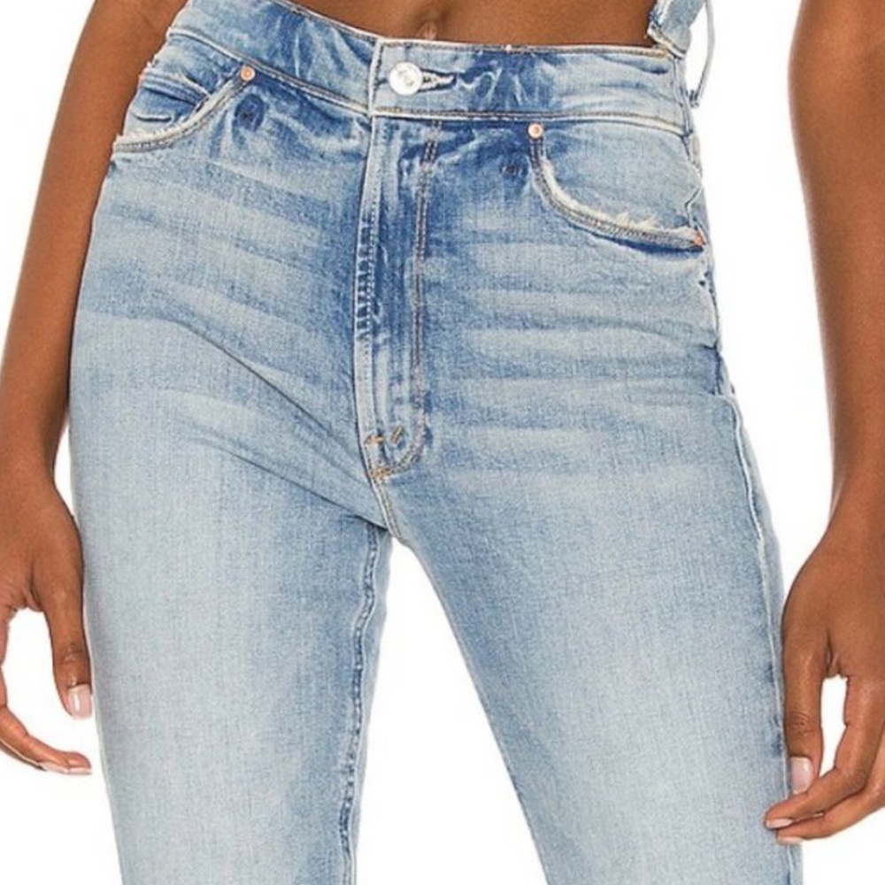 MOTHER High Rise Light Blue Jeans